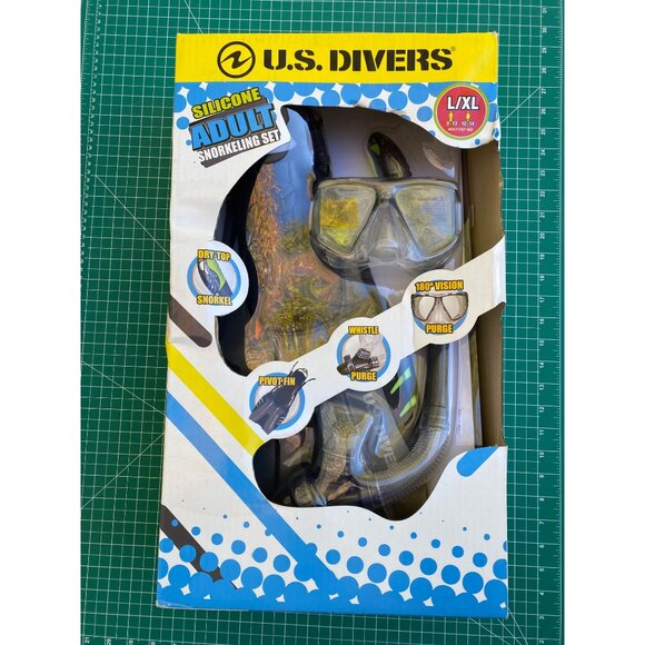 U.S. Divers Silicone Adult Snorkeling Set L/XL - Picture 1 of 7